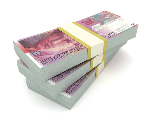 istock Swiss franc money stack finance 1251555305
