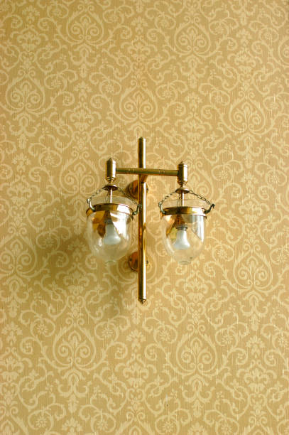 istock Classic style wall lamp on a vintage wall 1251559238