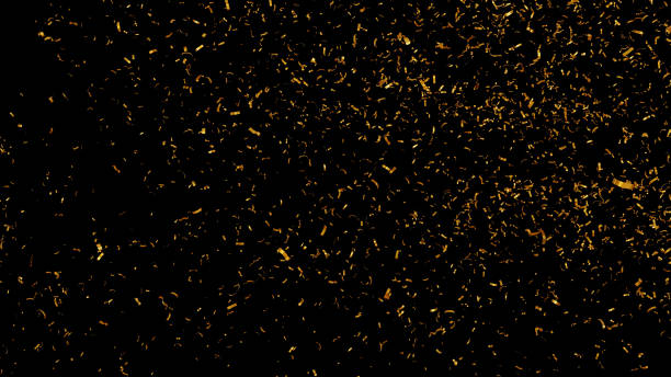 istock shiny gold glitter confetti golden on black background, 3d rendering 1251559582
