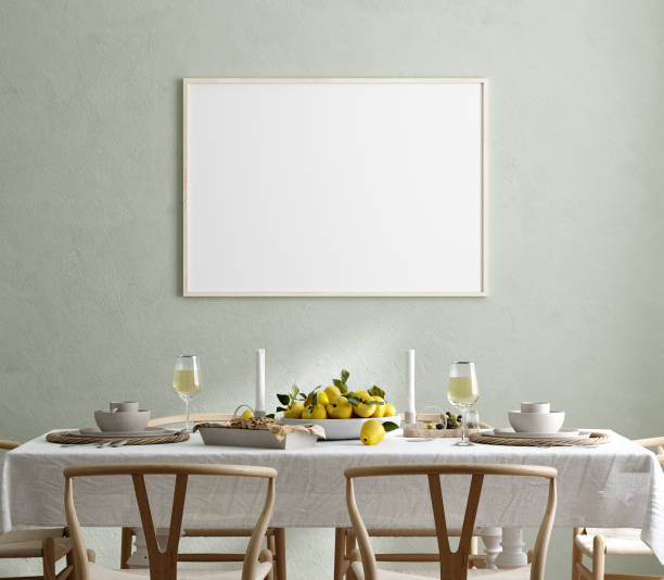 istock Mock up frame in home interior background, Scandinavian style 1251560650