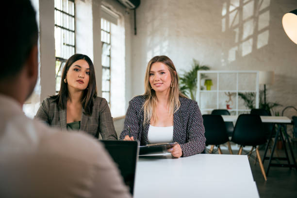 istock Very beautiful woman on a job interview 1251563920