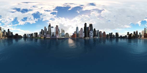 cityscape, HDRI, environment map stock photo