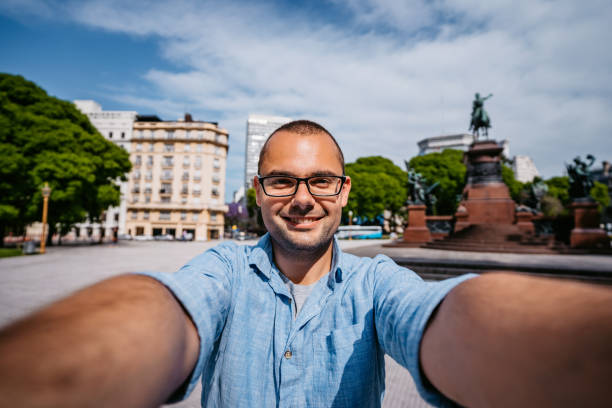 istock Tourist selfie on Plaza San Martin 1251565721