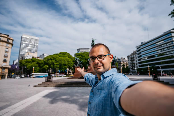 istock Tourist selfie on Plaza San Martin 1251565744