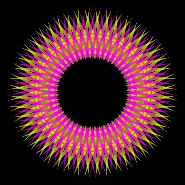 istock Fractal Frame in Pink & Yellow 1251566866