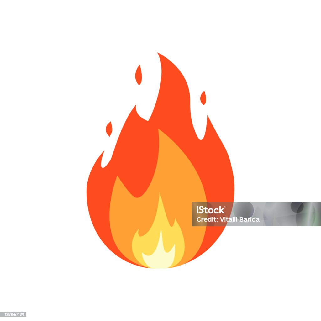 Fire Vector Isolated Stock Illustration - Download Image Now - Fire -  Natural Phenomenon, Flame, Emoticon - iStock