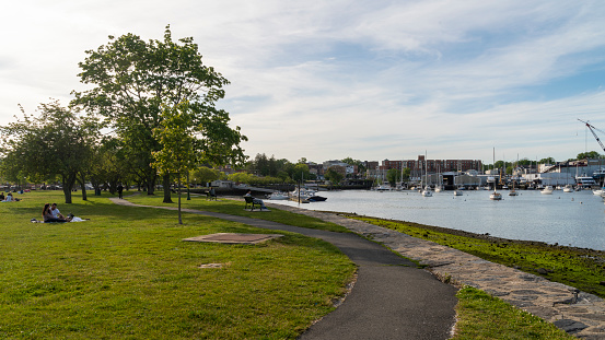 Marina in Mamaroneck, Westchester County, New Tork, USA.