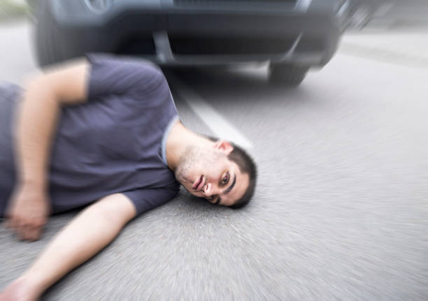 istock Young man died in a car accident. 1251575072