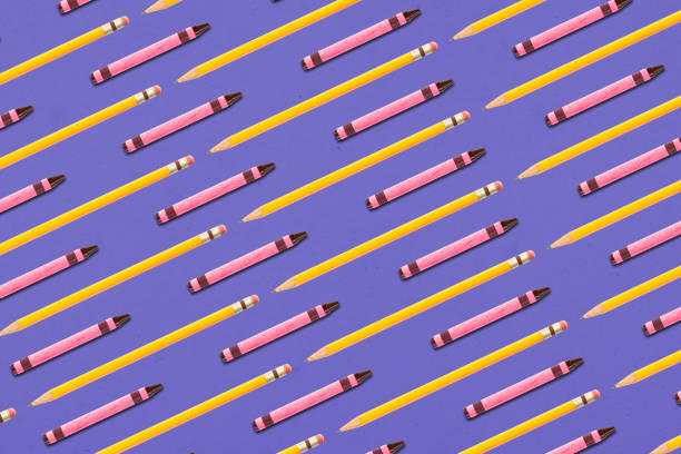 istock Retro Crayon and Pencil Background 1251575471