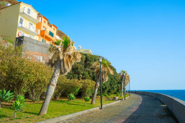 istock Couple empty promanade Madeira island 1251579367