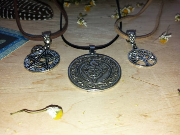 istock Magic protective pendants for witches and magicians 1251588013