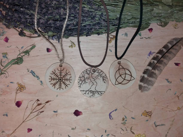 istock Magic protective pendants for witches and magicians 1251588074
