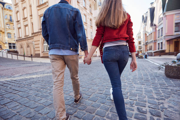 istock Pleasant couple having promenade during weekend time 1251588167