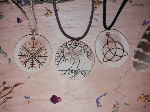 istock Magic protective pendants for witches and magicians 1251589189