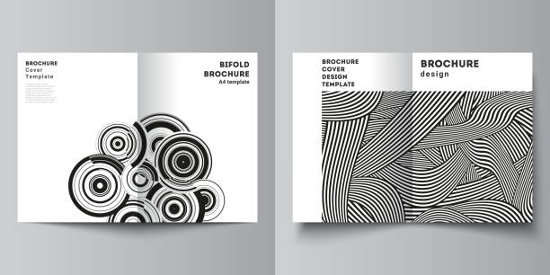 вектор макет двух формата a4 современные макеты обложки дизайн шаблонов для двуобразной брошюры, листовки, буклет, доклад. геометрический а� - 24405 stock illustrations
