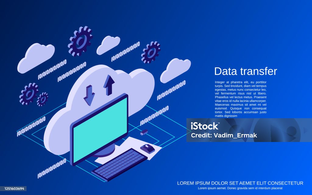 Transfer Data Vector Data Transfer Vector Concept Stock Illustration - Download Image Now ...