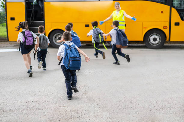 istock Departing with school bus. 1251612628