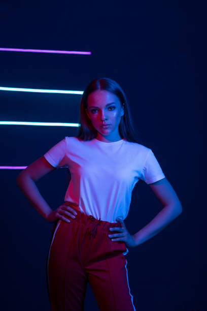 istock Studio portrait of a beautiful attractive athletic slim gir. 1251614772