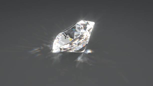 istock Beautiful Shiny Sparkling Diamond Crystal Rotates Reflecting Light - Abstract Background Texture 1251619236