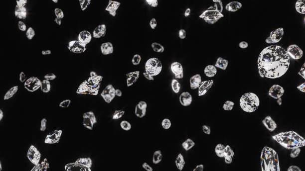 istock Beautiful Shiny Sparkling Diamond Gems Falling in Slow Motion - Abstract Background Texture 1251619239