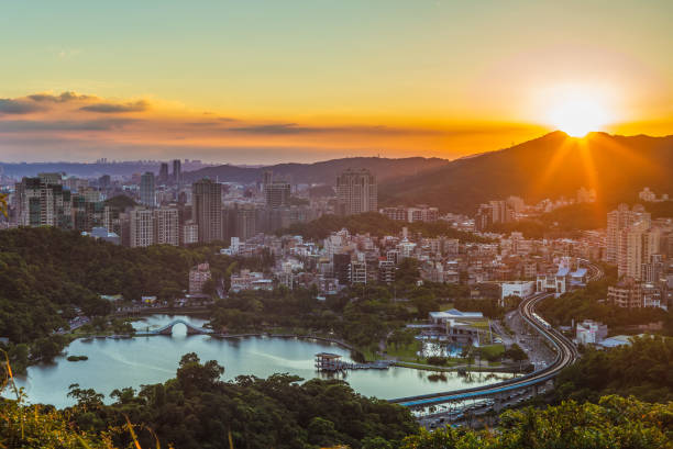 Taipei city at night
