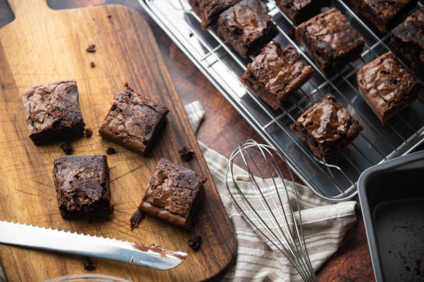 istock chocolate brownies with ingredients and baking tools 1251623027