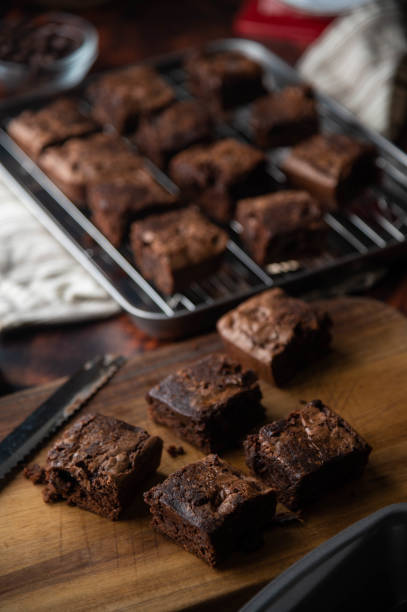 istock chocolate brownies with ingredients and baking tools 1251623039