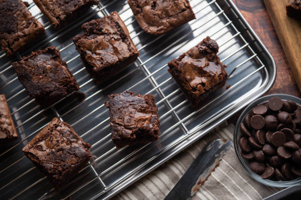 istock chocolate brownies with ingredients and baking tools 1251623045