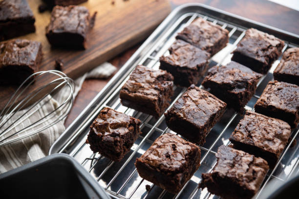istock chocolate brownies with ingredients and baking tools 1251623067