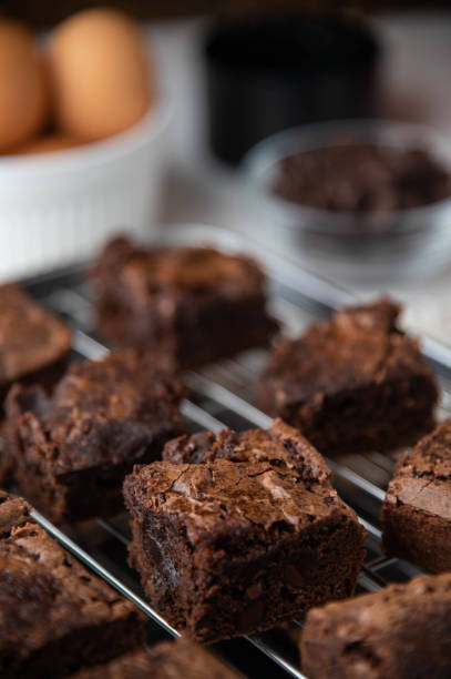 istock chocolate brownies with ingredients and baking tools 1251623070