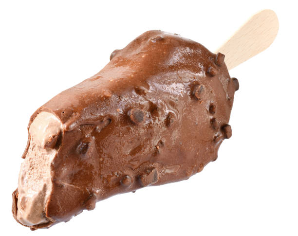 istock Ice cream on a stick covered in chocolate 1251626001