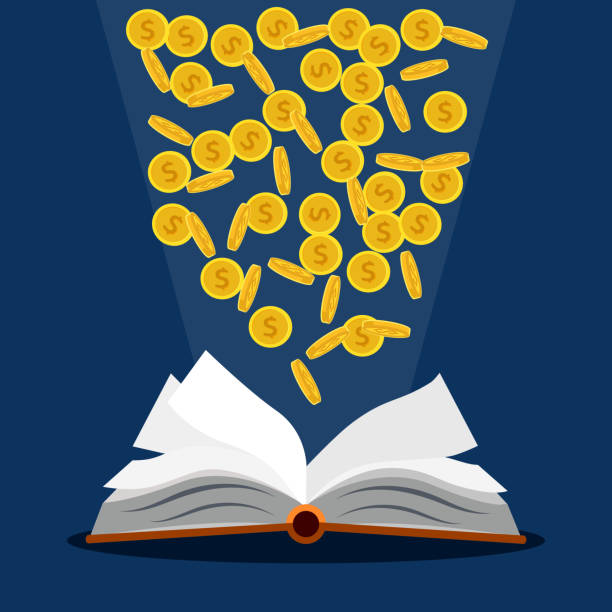 istock Open book and coins.Concept book to make money.Vector illustration.jpg 1251631101