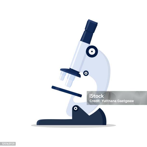 Microscope Vector Simple Simple Microscope Vector Illustration In Flat Style Viewing Germseps ...