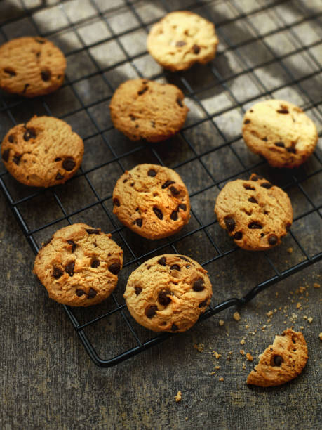 istock Chocolate chip cookies on cooling rack 1251632453
