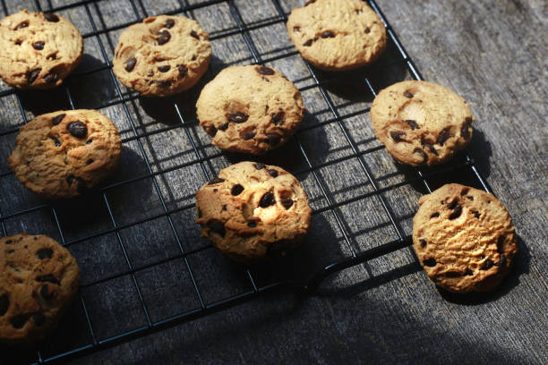 istock Chocolate chip cookies on cooling rack 1251632454