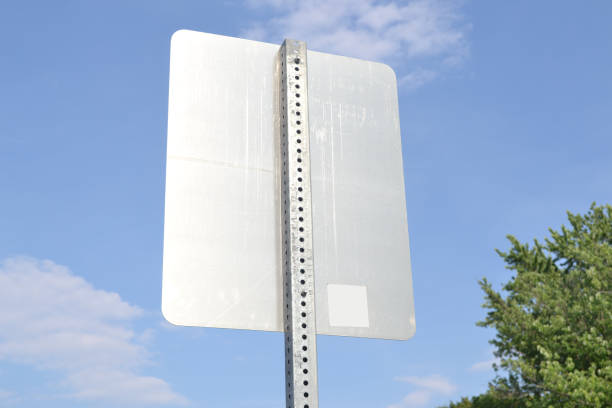 istock Back of a Sign Grey Metallic View 1251633320