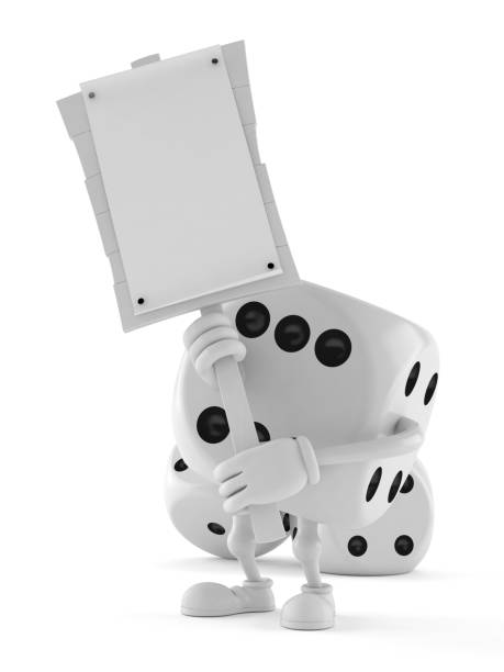 istock Dice character holding protest sign 1251637720