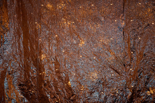 istock Brown metallic shiny texture background. Christmas bronze backdrop 1251639792