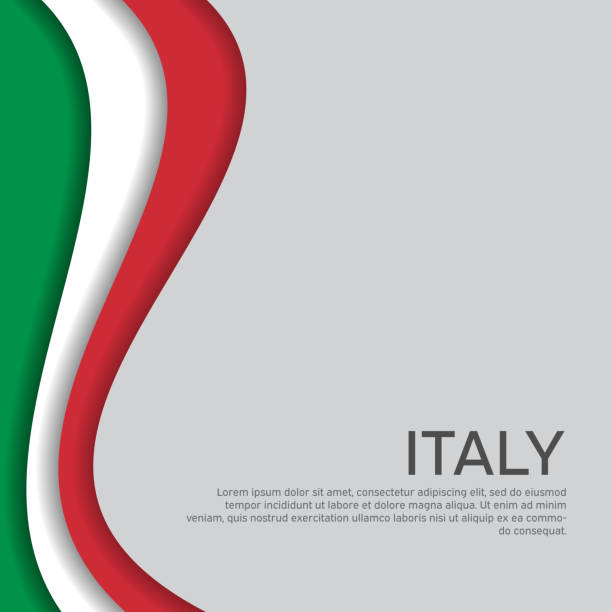 Abstract waving italy flag. Paper cut style. Creative background in Italy flag colors for holiday card design. National Poster. State Italian patriotic cover, business booklet, flyer. Vector design Abstract waving italy flag. Paper cut style. Creative background in Italy flag colors for holiday card design. National Poster. State Italian patriotic cover, business booklet, flyer. Vector design italy flag drawing stock illustrations