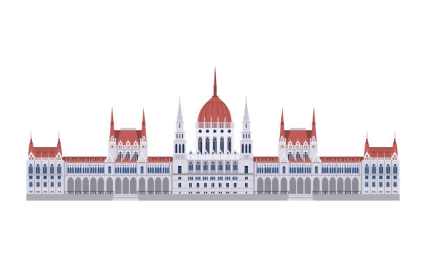 ilustraciones, imágenes clip art, dibujos animados e iconos de stock de ciudad vieja - budapest parliament building hungary government