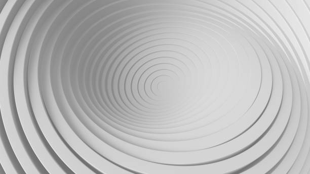istock 3d render of concentric circles shapes chaotically twisted. Abstract bright background with tubes geometry 1251653035