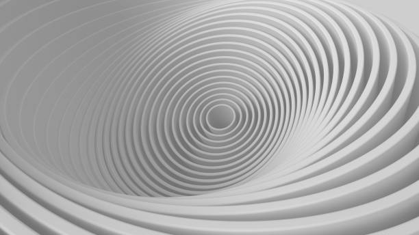 istock 3d render of concentric circles shapes chaotically twisted. Abstract bright background with tubes geometry 1251653042