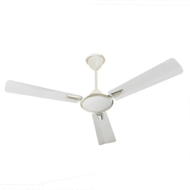 Photo of Ceiling fan in different color, size, shape and design in white background