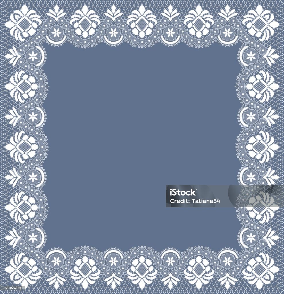 White Lace Pattern Frame White Lace Frame Stock Illustration - Download Image Now - Antique ...