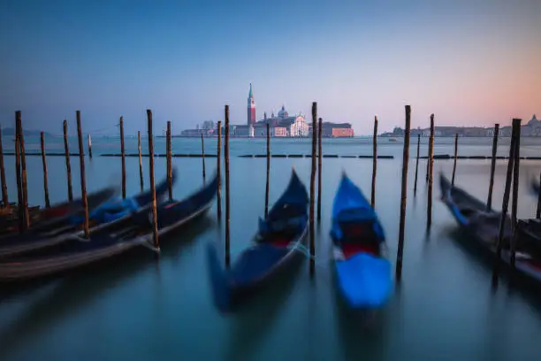 Photo of View of gondolas in Venice, Italy
