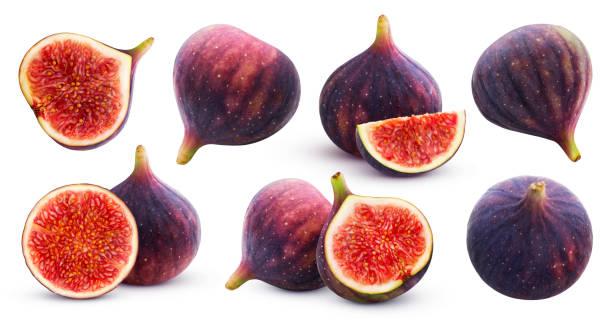 istock Fresh figs isolated on white background with clipping path, 1251666767