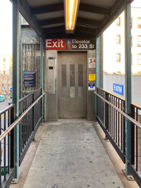 istock Elevator door at train station in Bronx New York 1251676289