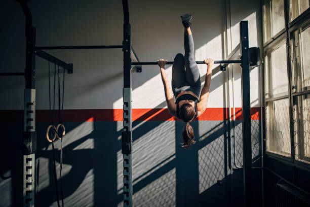 istock One young woman training in the gym 1251681464