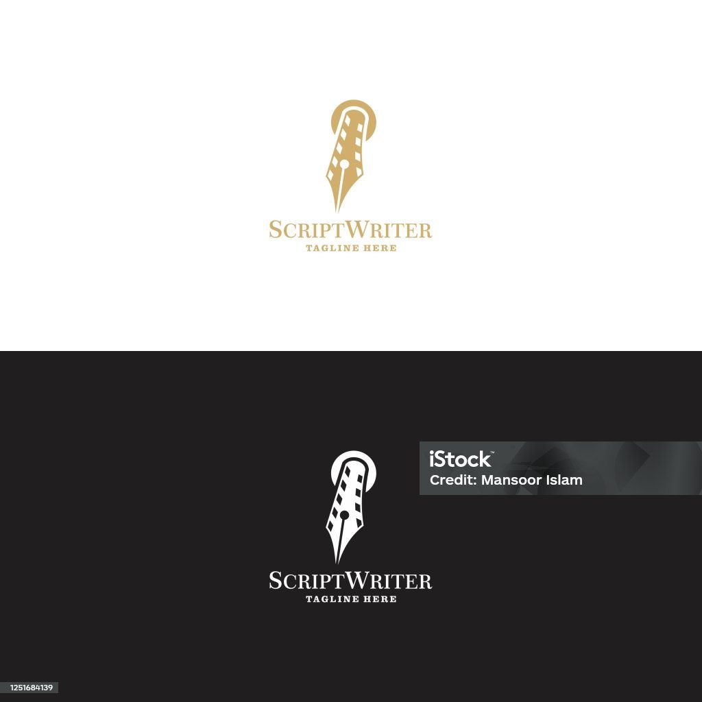 Script Writer Logo In Vector Stock Illustration - Download Image Now ...
