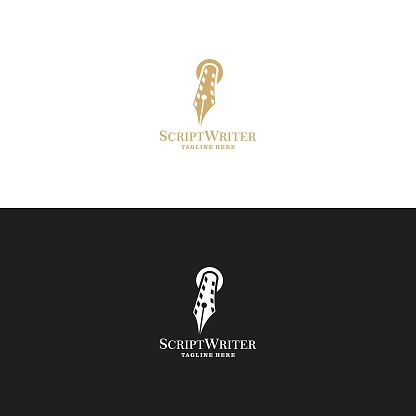 Script Writer Logo In Vector Stock Illustration - Download Image Now ...